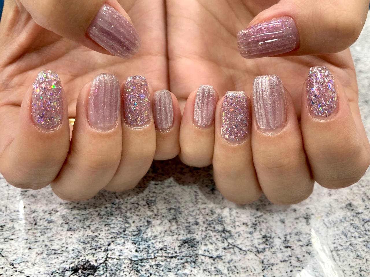 柏ネイル♡キラキラバカラネイル